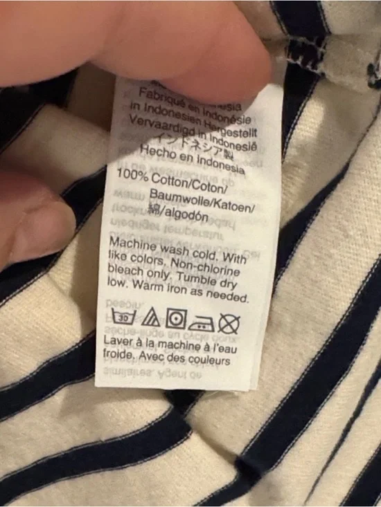 Madewell Cream and Black Striped Crewneck Tee - Picture 3 of 4